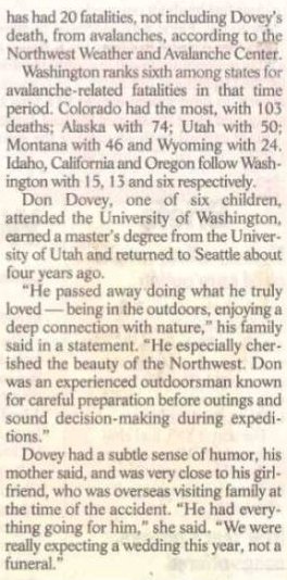 Donald Dovey - Funeral Notice